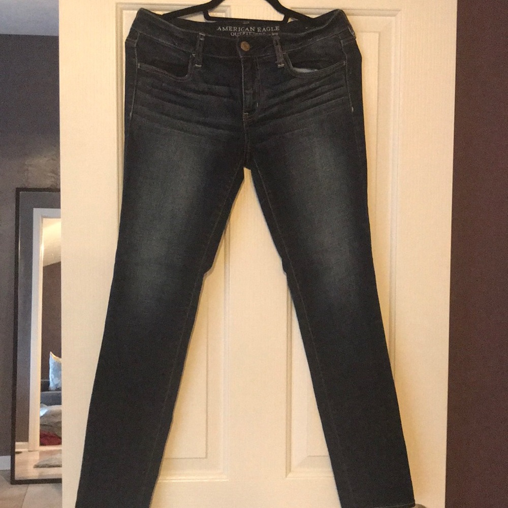 American Eagle blue jean jeggings sz 10